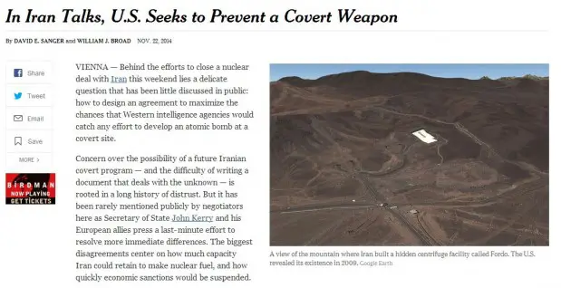The New York Times continually persists propaganda in its Iran reporting.