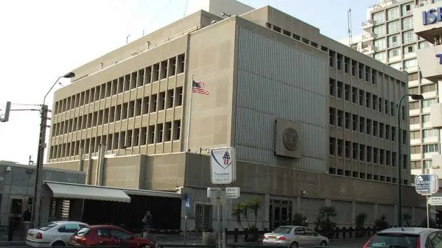 The United States embassy in Tel Aviv, Israel (Krokodyl/CC BY 3.0)
