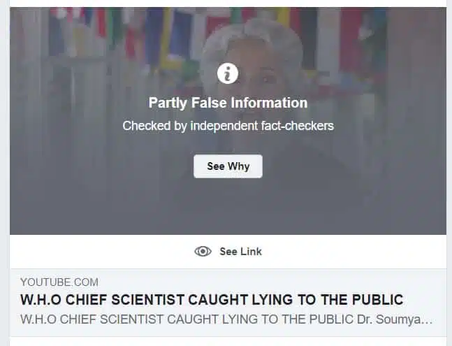 A Facebook "Fact Check" warns users about a truthful video
