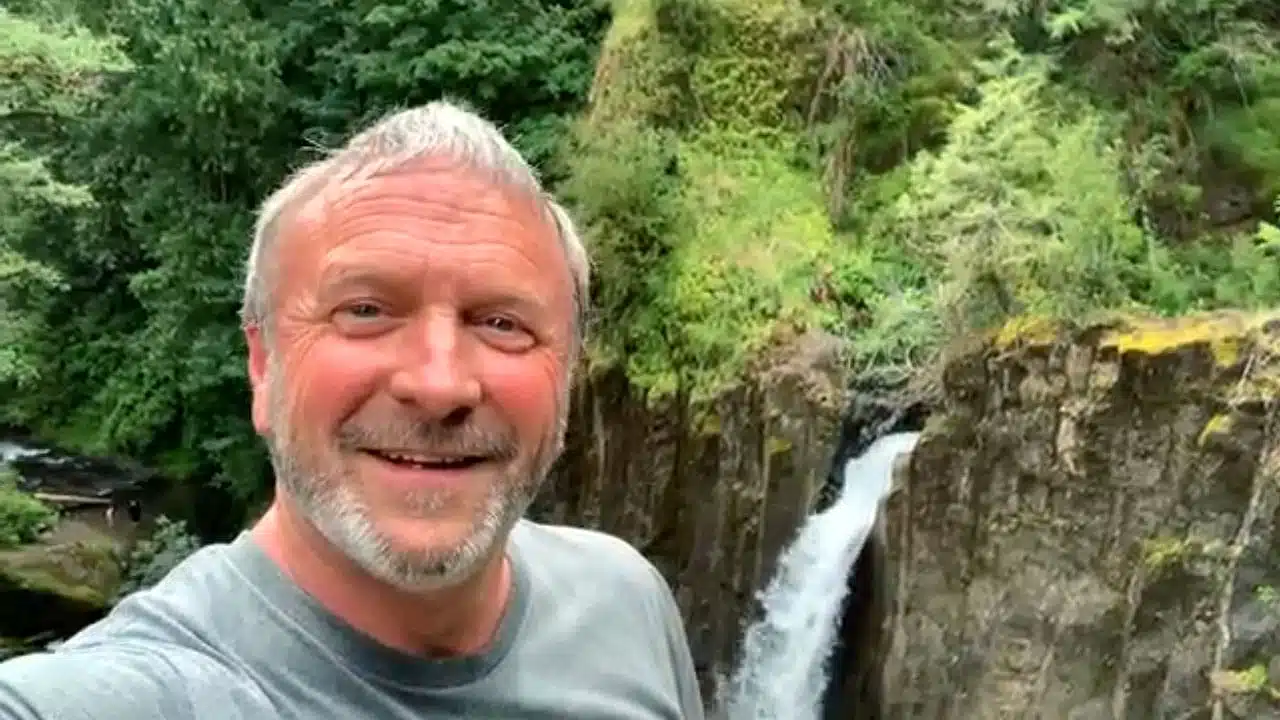 Paul Thomas hiking at Drift Creek Falls, Oregon, from a video he shot encouraging people to get out in nature (courtesy of Paul Thomas)